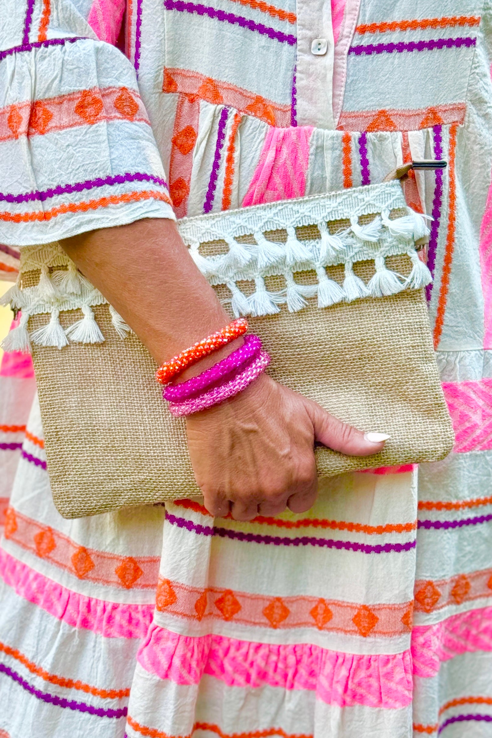 Perlenarmband orange