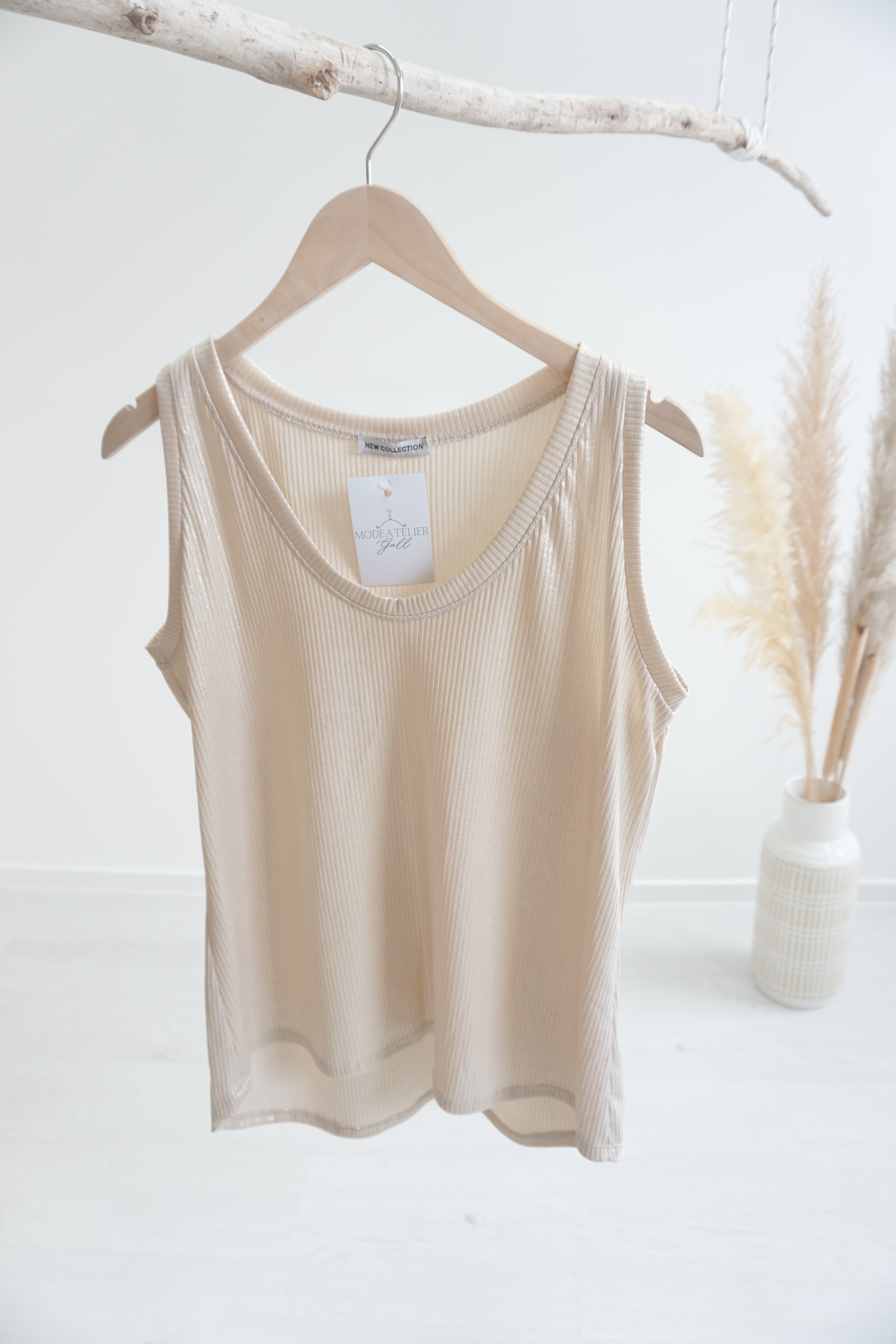 Top "metallic" 112101 beige