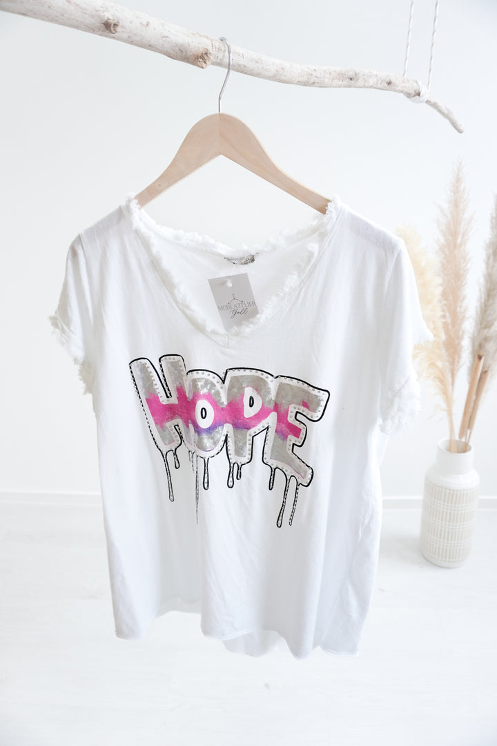T-Shirt "Hope" 11032 weiß