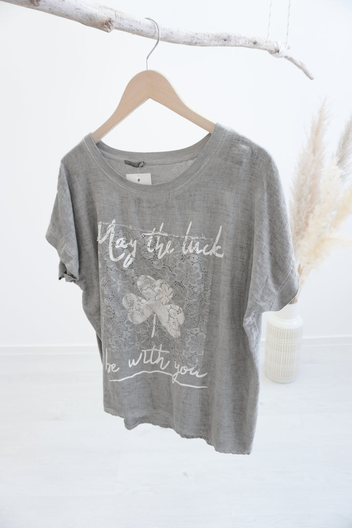 T-Shirt "Luck" 112144 grau