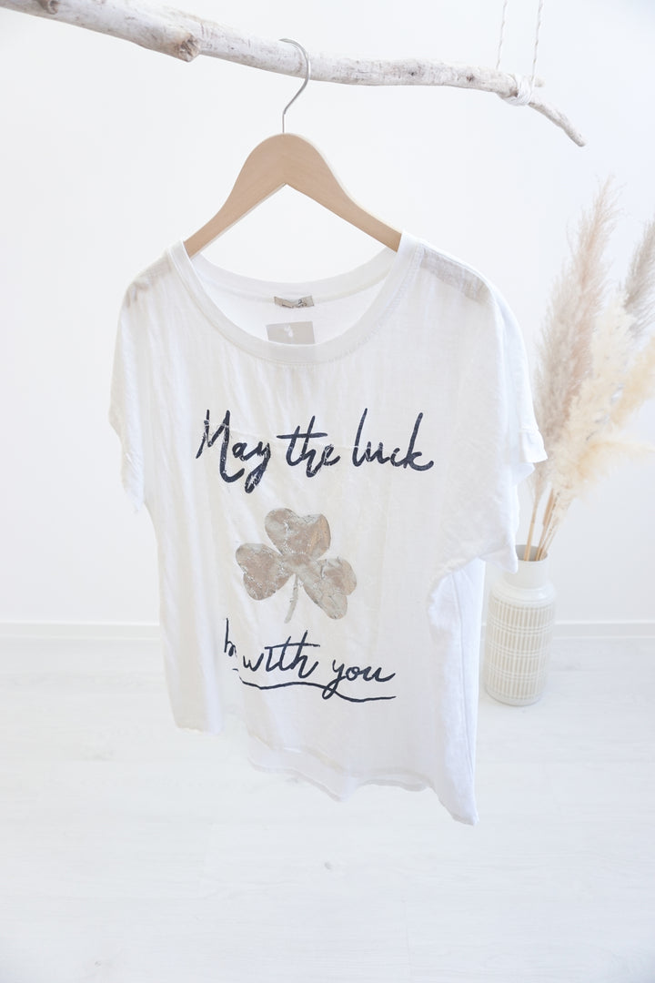 T-Shirt "Luck" 112144 weiß