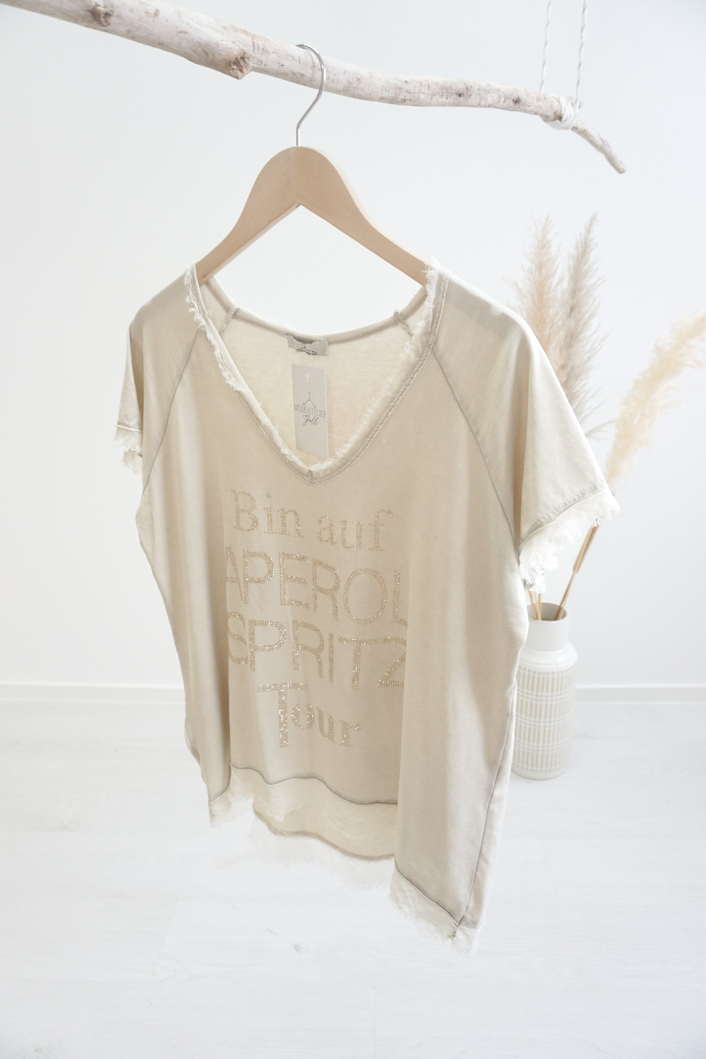 T-Shirt "Aperol Tour" 110128 beige