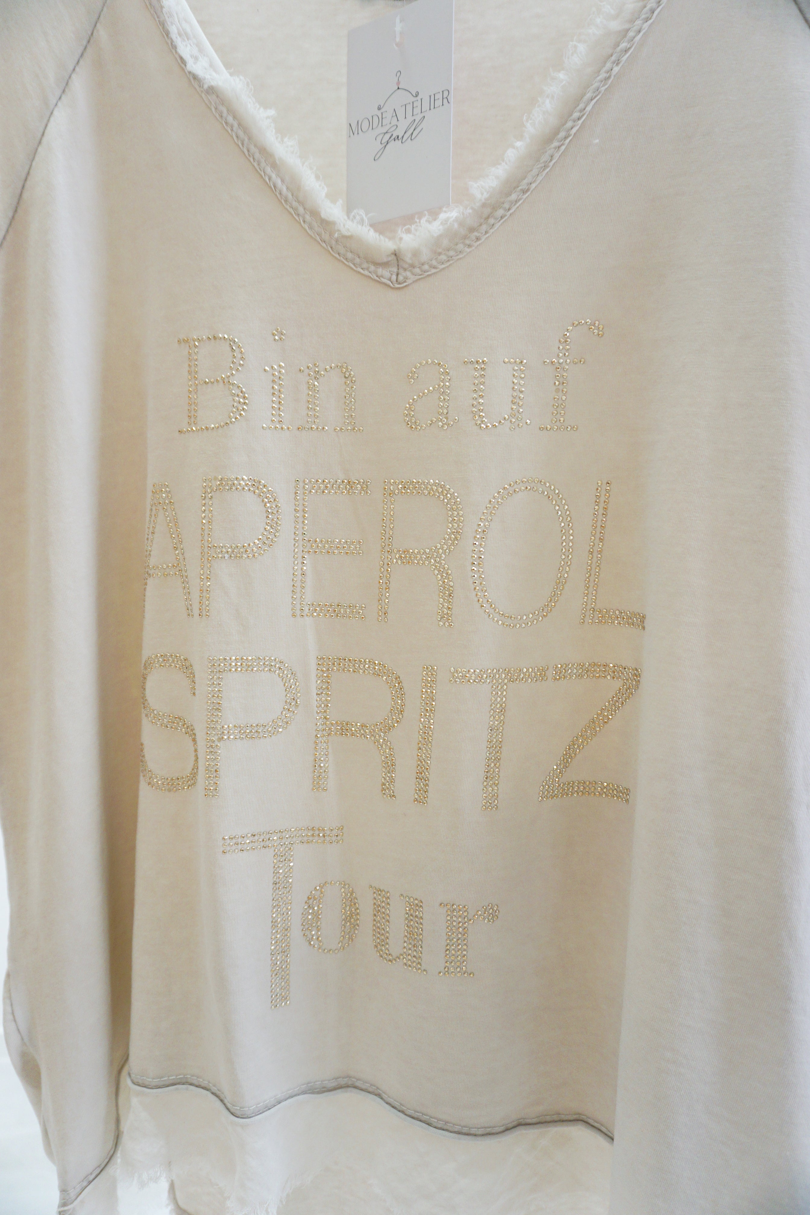 T-Shirt "Aperol Tour" 110128 beige