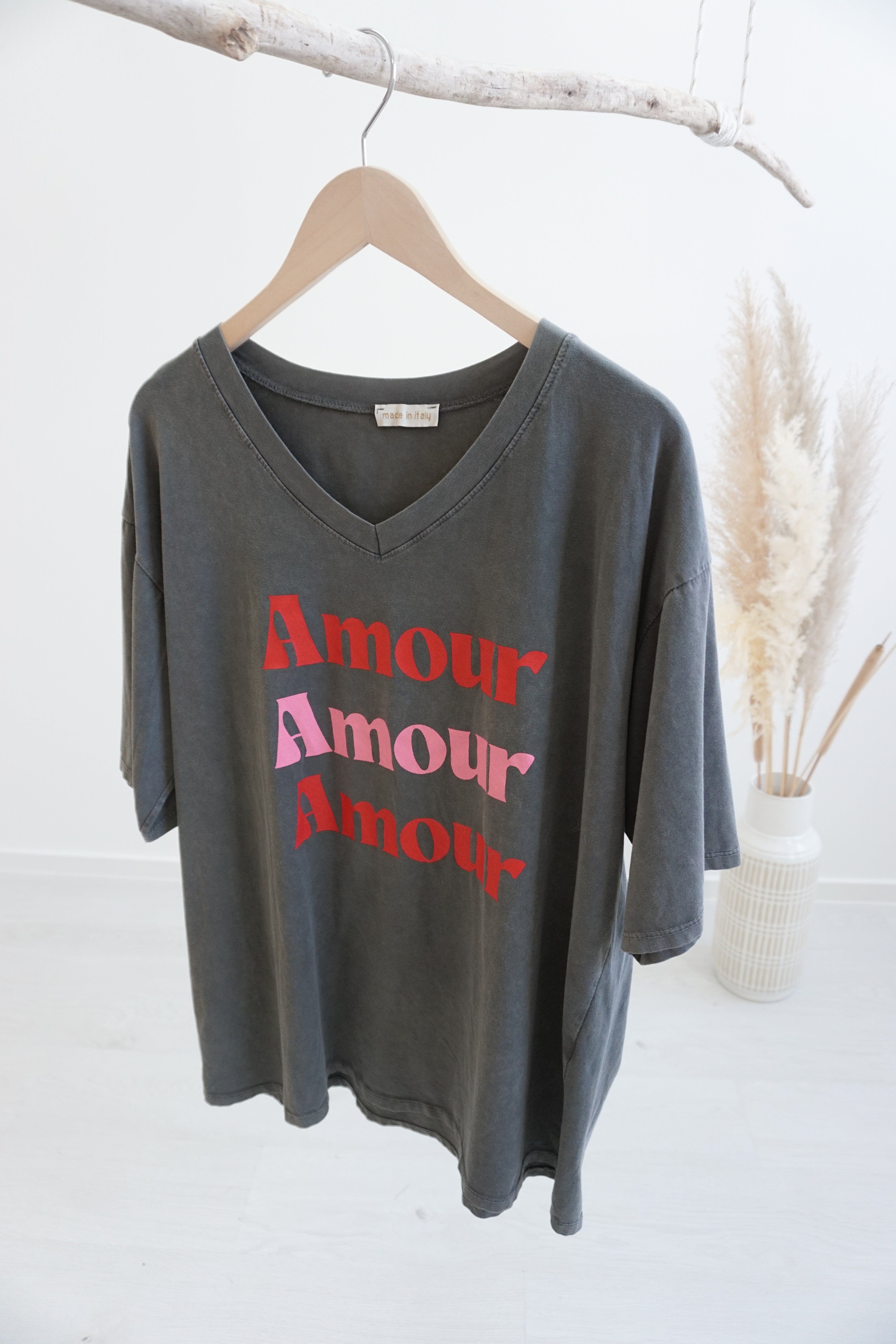 T-Shirt "amour" 11461 anthrazit