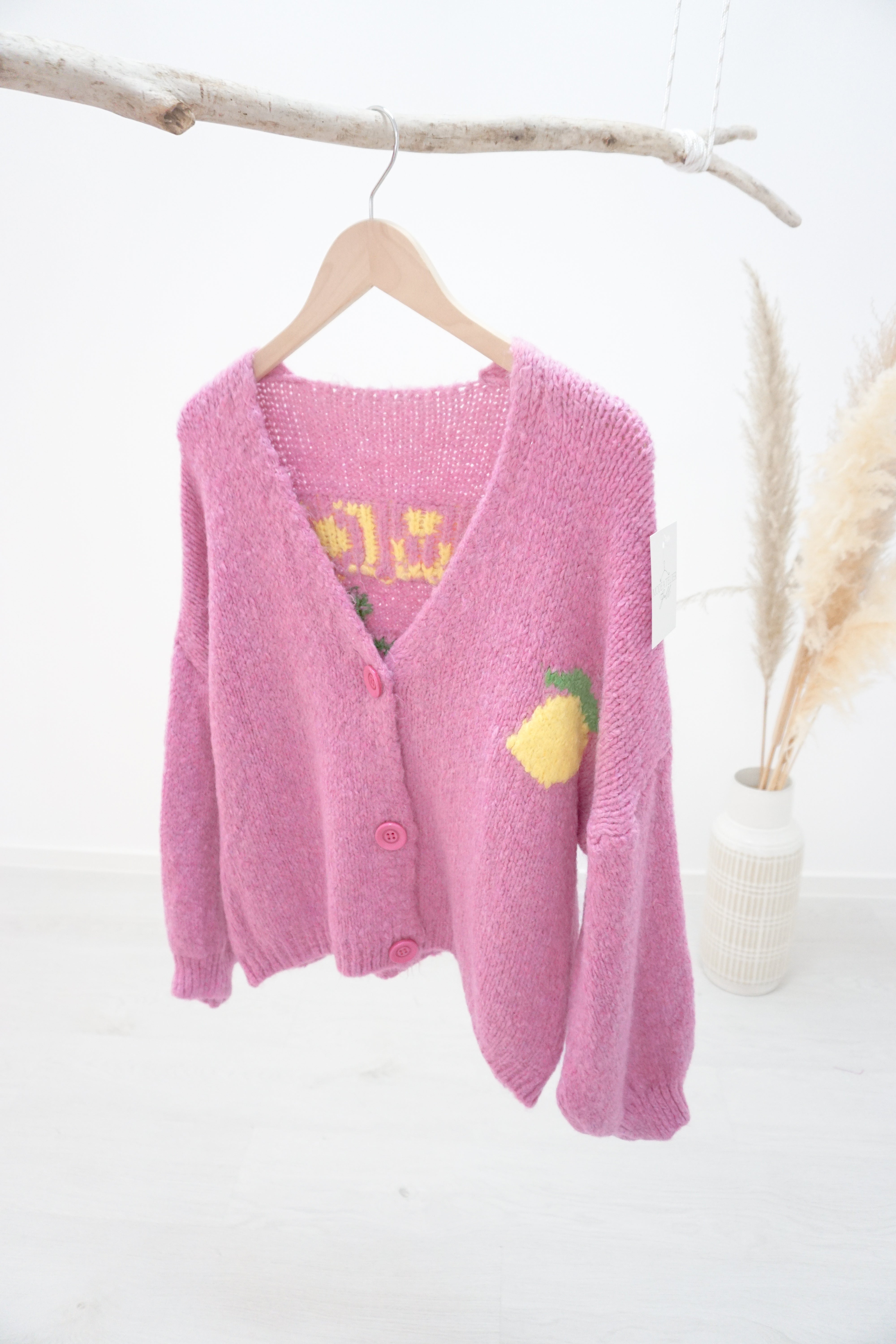 Kurze Strickjacke "Limoncello" 11651 candy pink