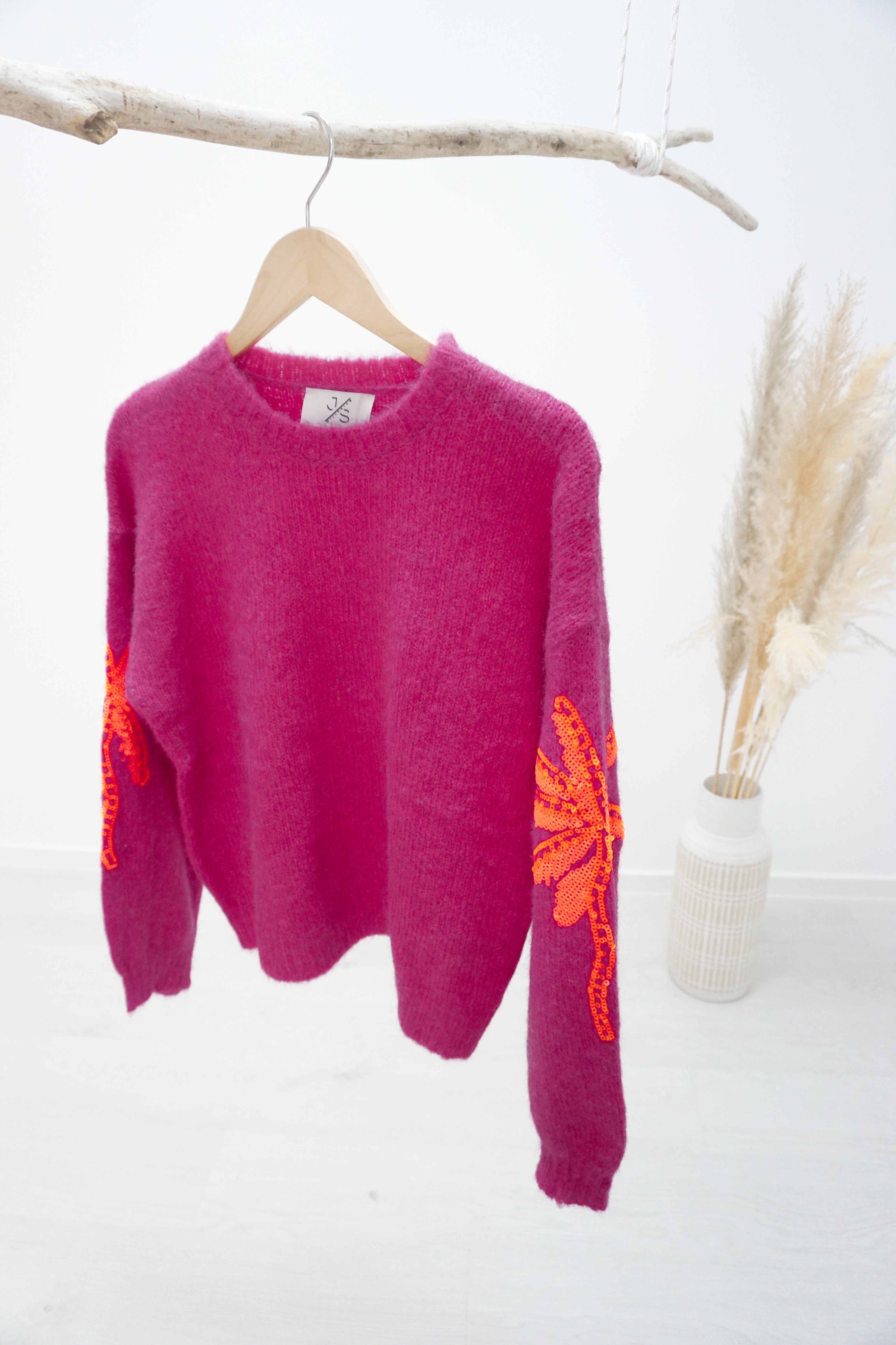 Strickpulli "Palm" 11835 pink