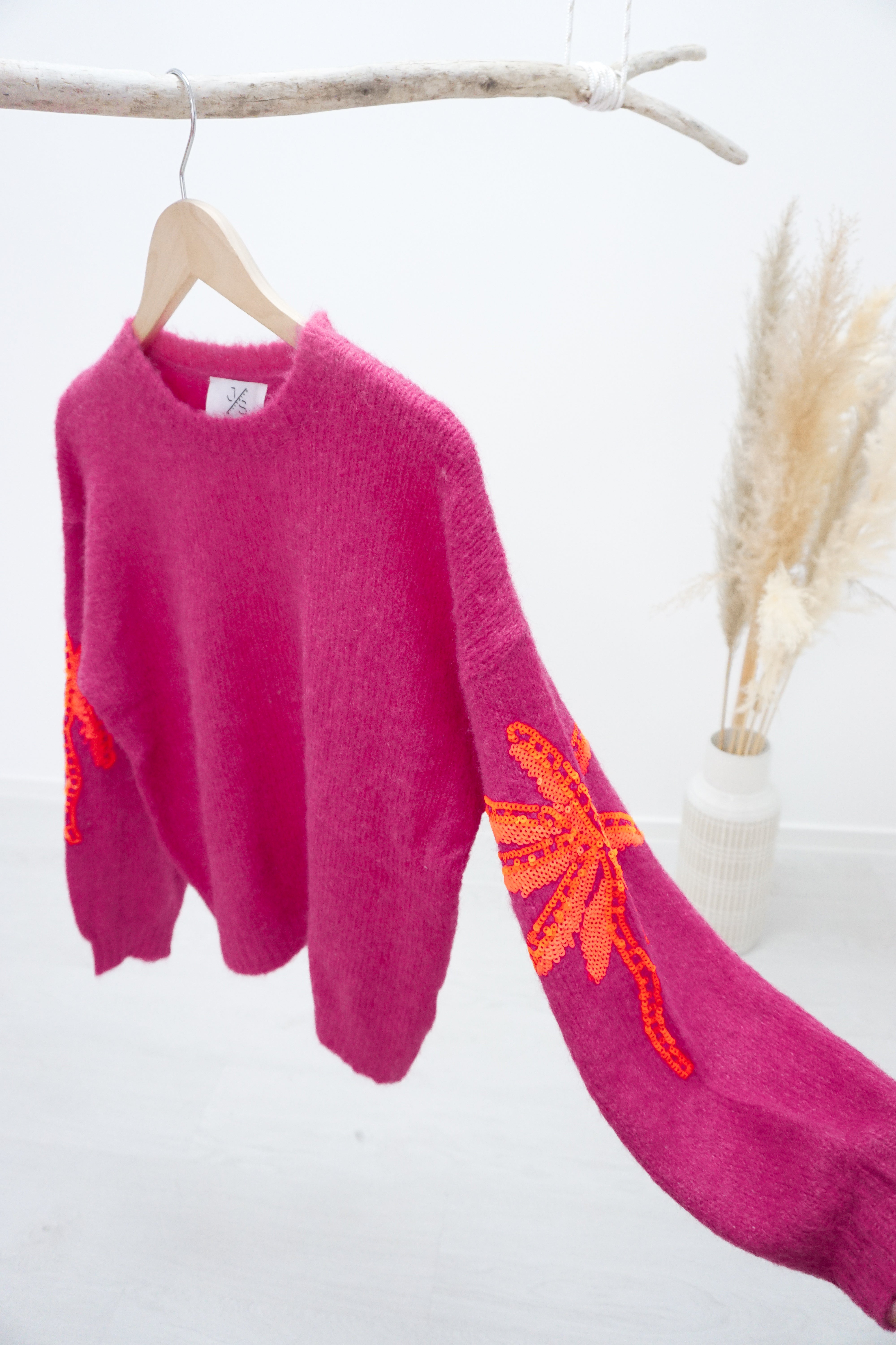 Strickpulli "Palm" 11835 pink