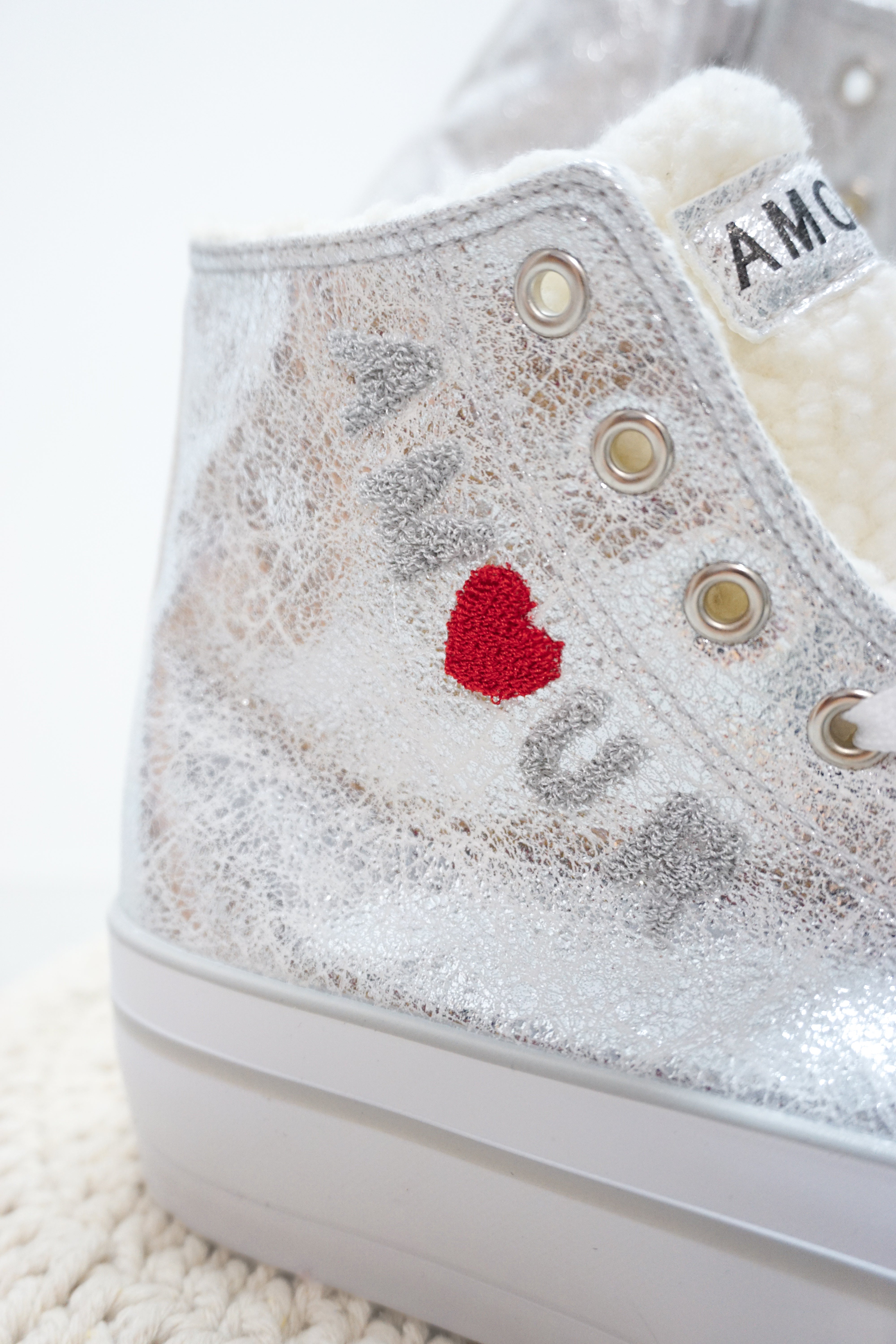 Sneaker "Amour" silber