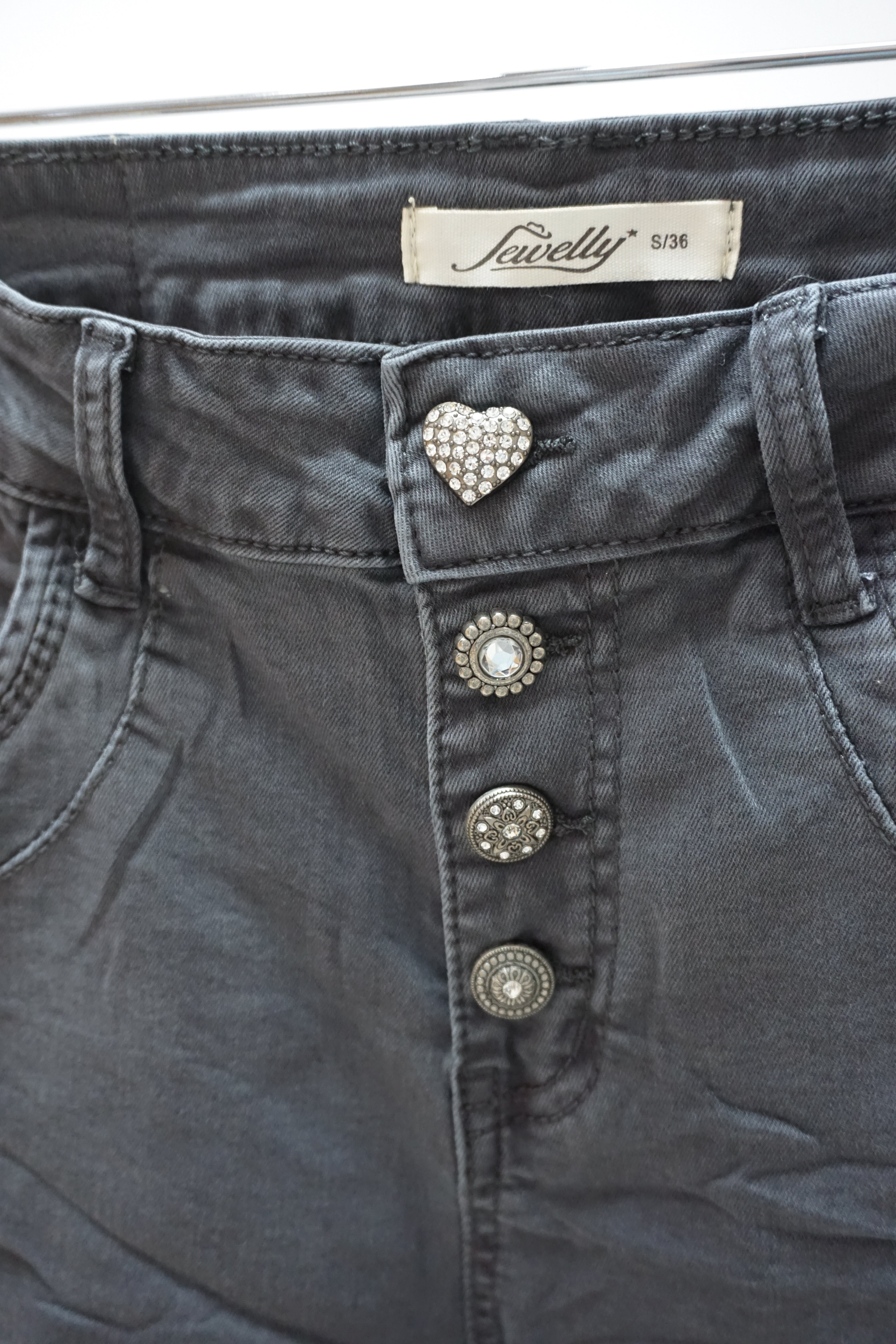 Besteller Jewelly Jeans dunkelgrau