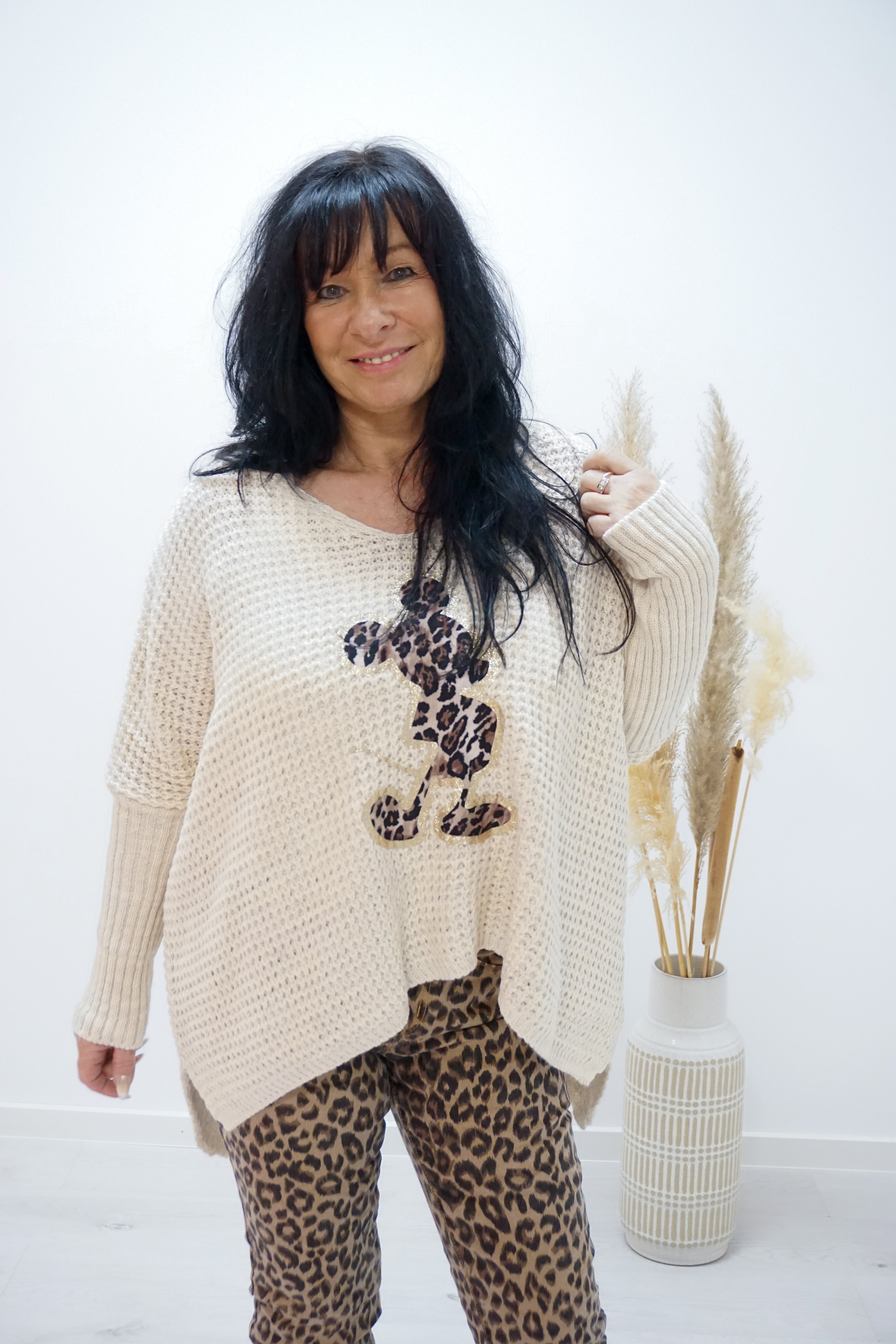 Strickpulli "Micky", beige