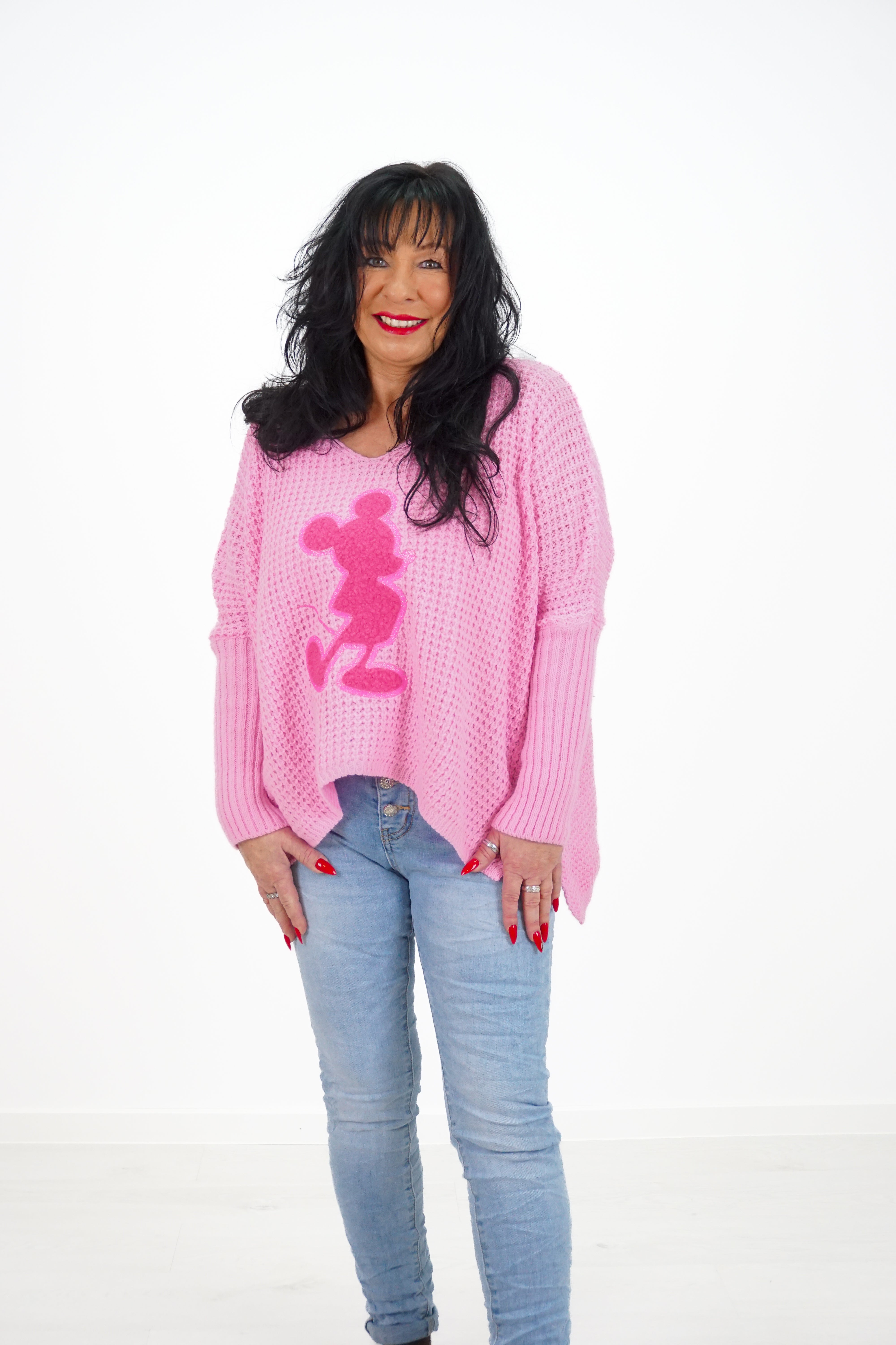 Strickpulli "PINK Micky", candy pink