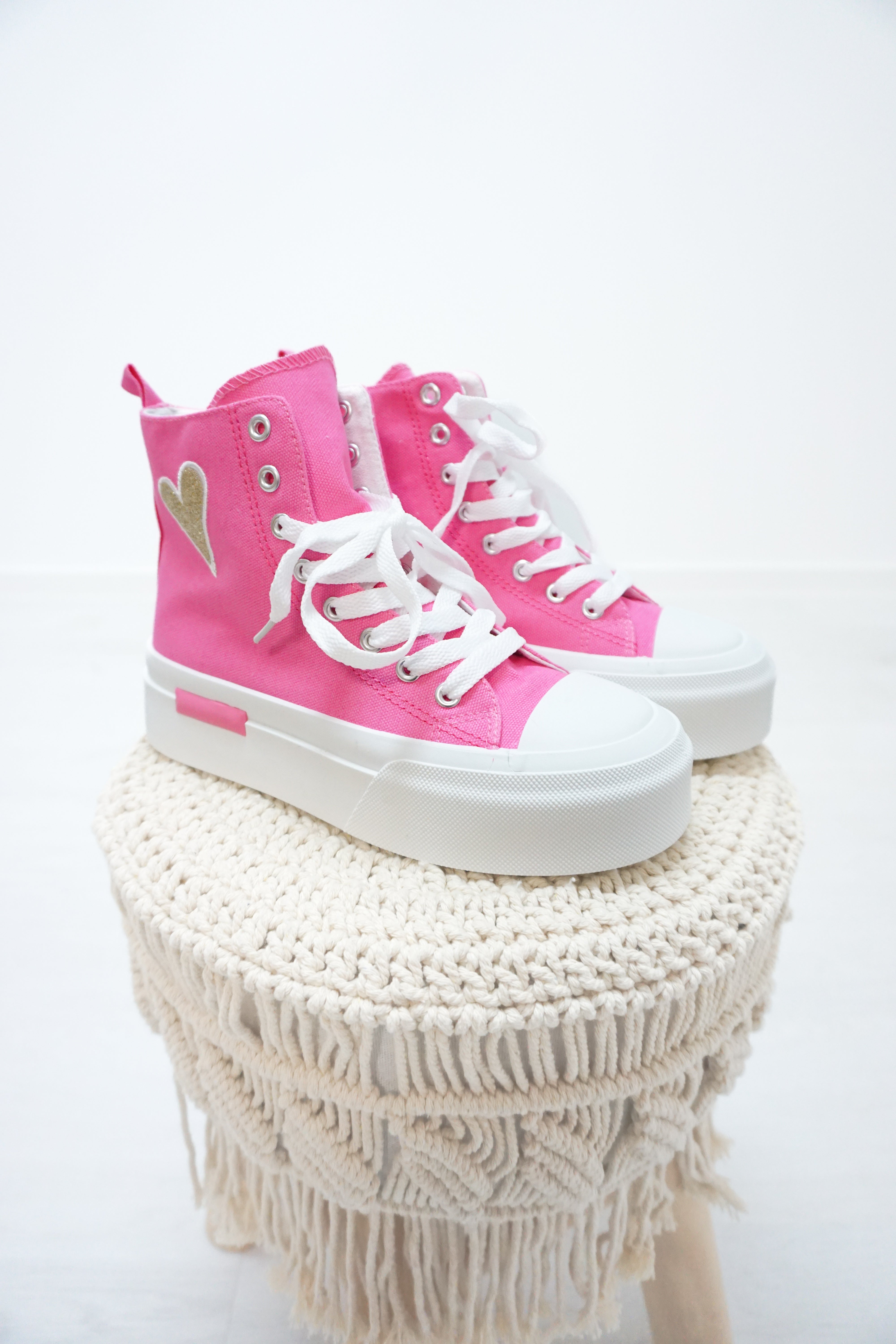 Hoher Sneaker "Love" pink 42132