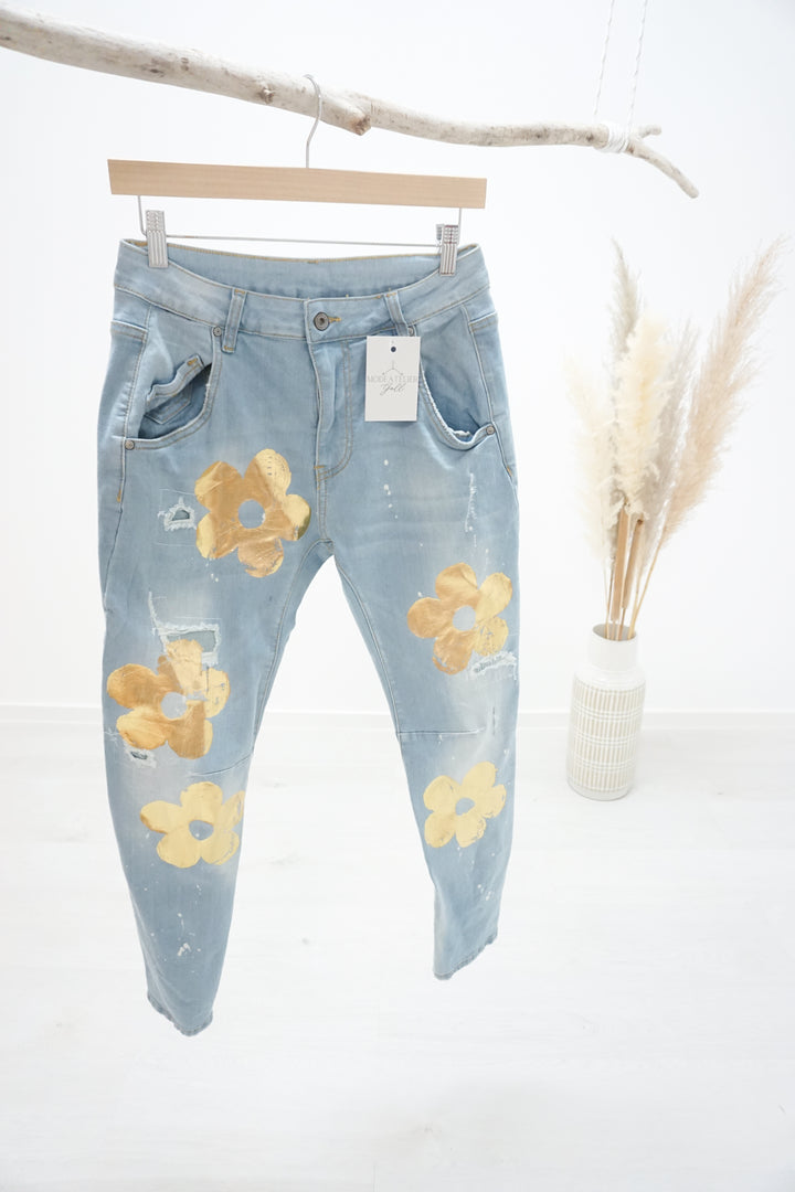 Jeans "golden Flowers" 24088