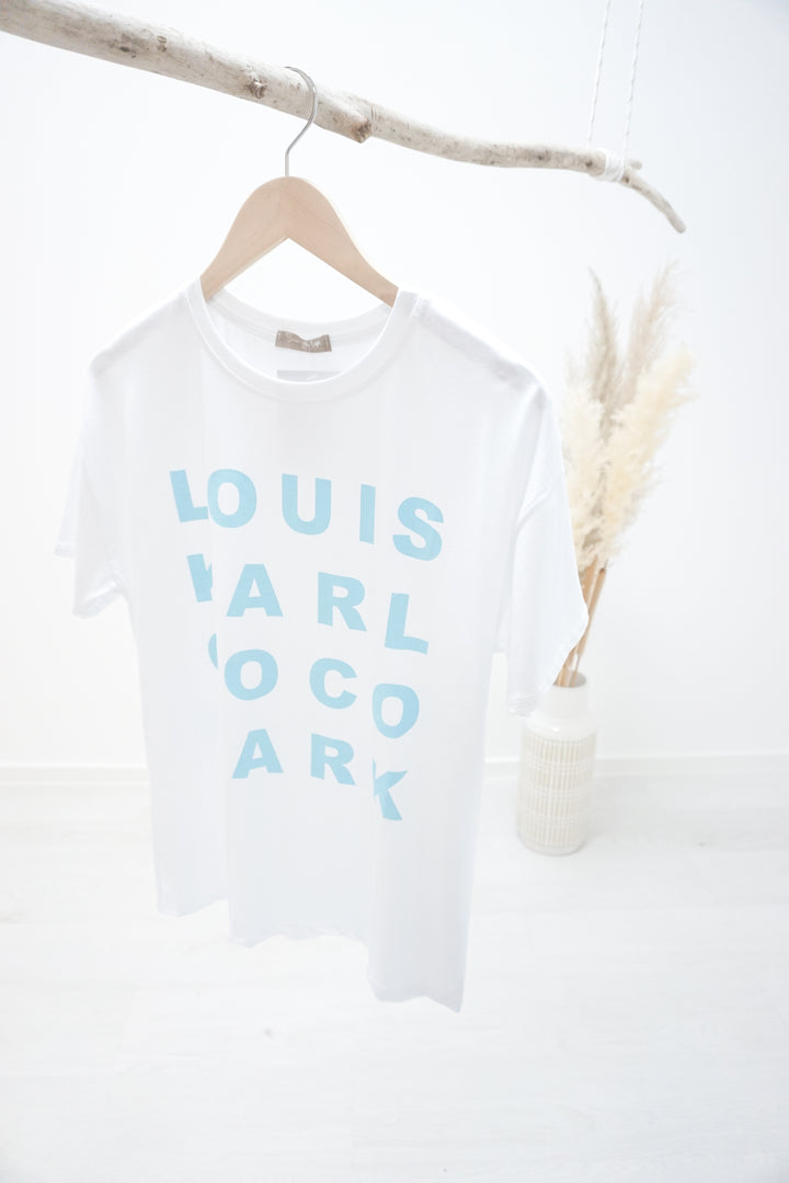 T-Shirt "Designer" 14105 weiß/aqua