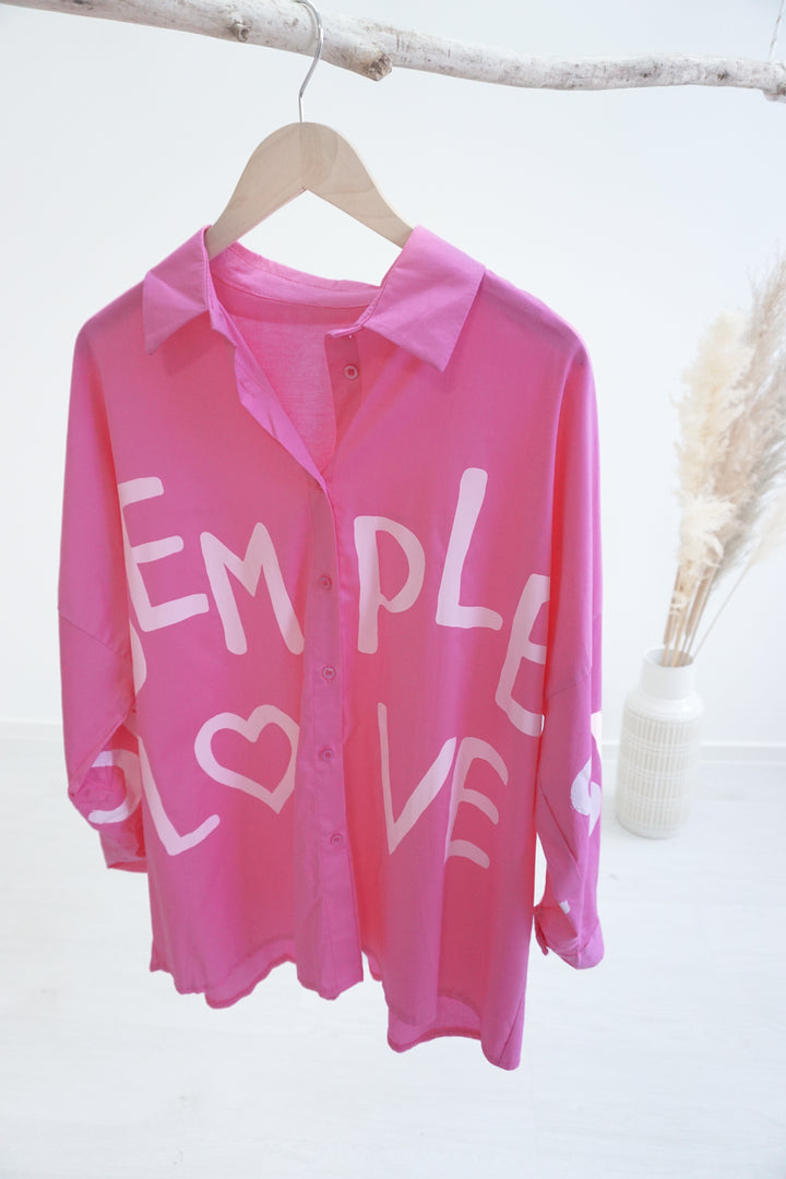 Bluse "LOVE" 16036 pink
