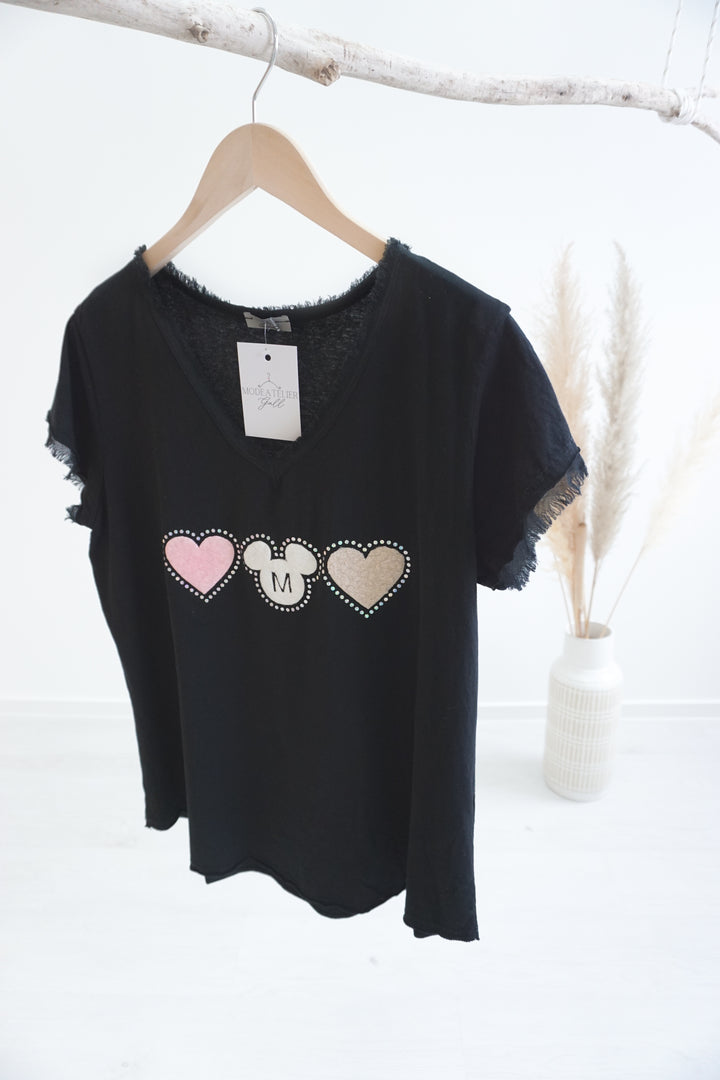 T-Shirt "Micky-Love" 182510 schwarz