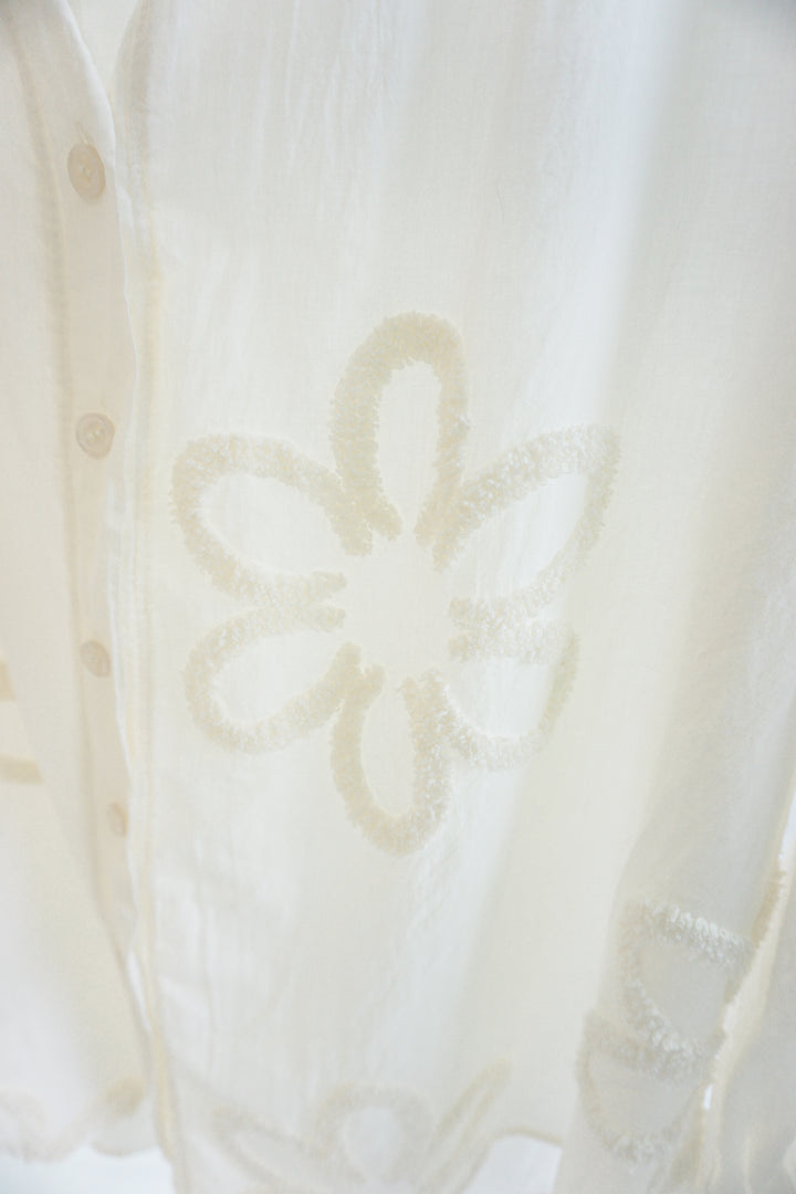 Bluse "Flowers" 18255 beige