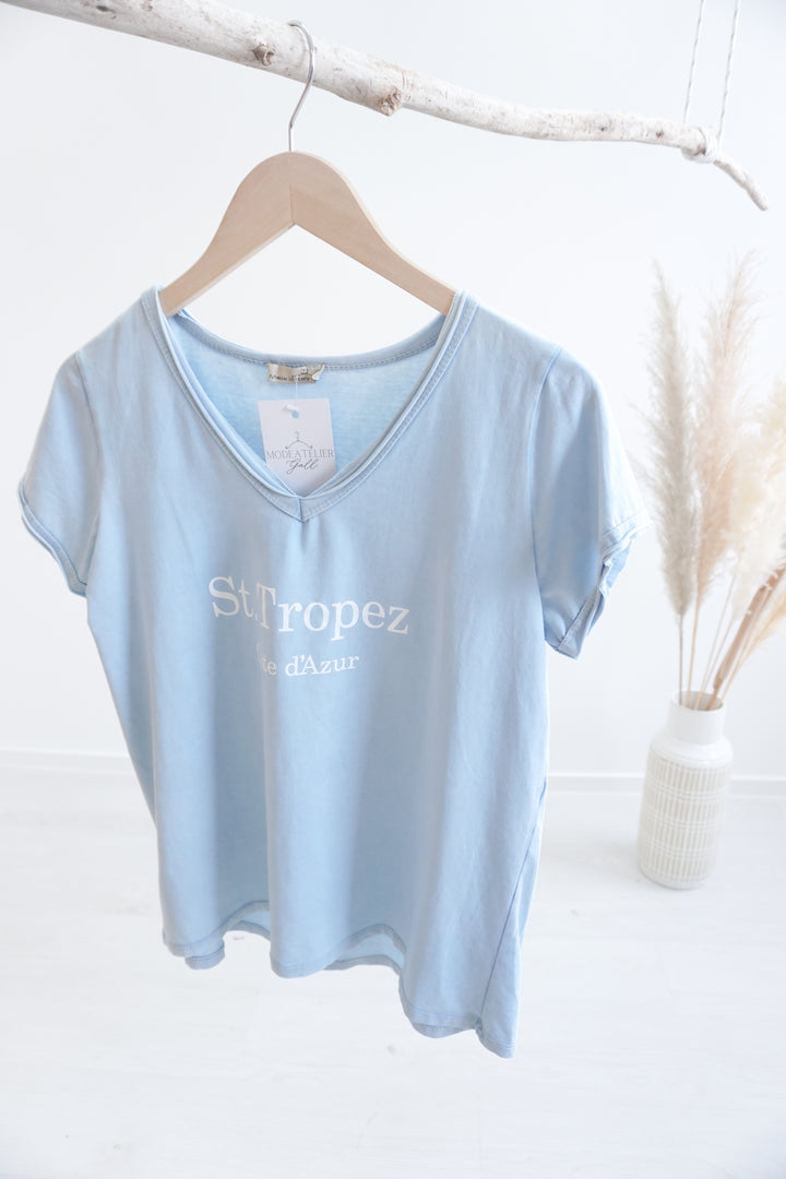 T-Shirt "St. Tropez" 18955 hellblau
