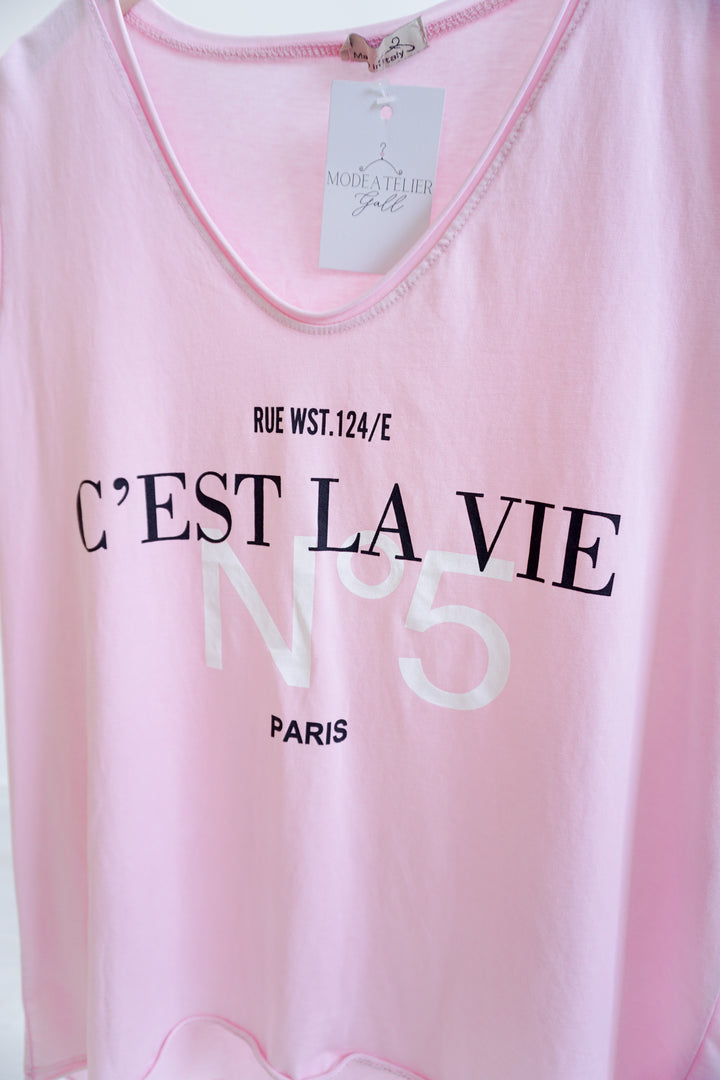 T-Shirt "Number 5" 18258 rosa