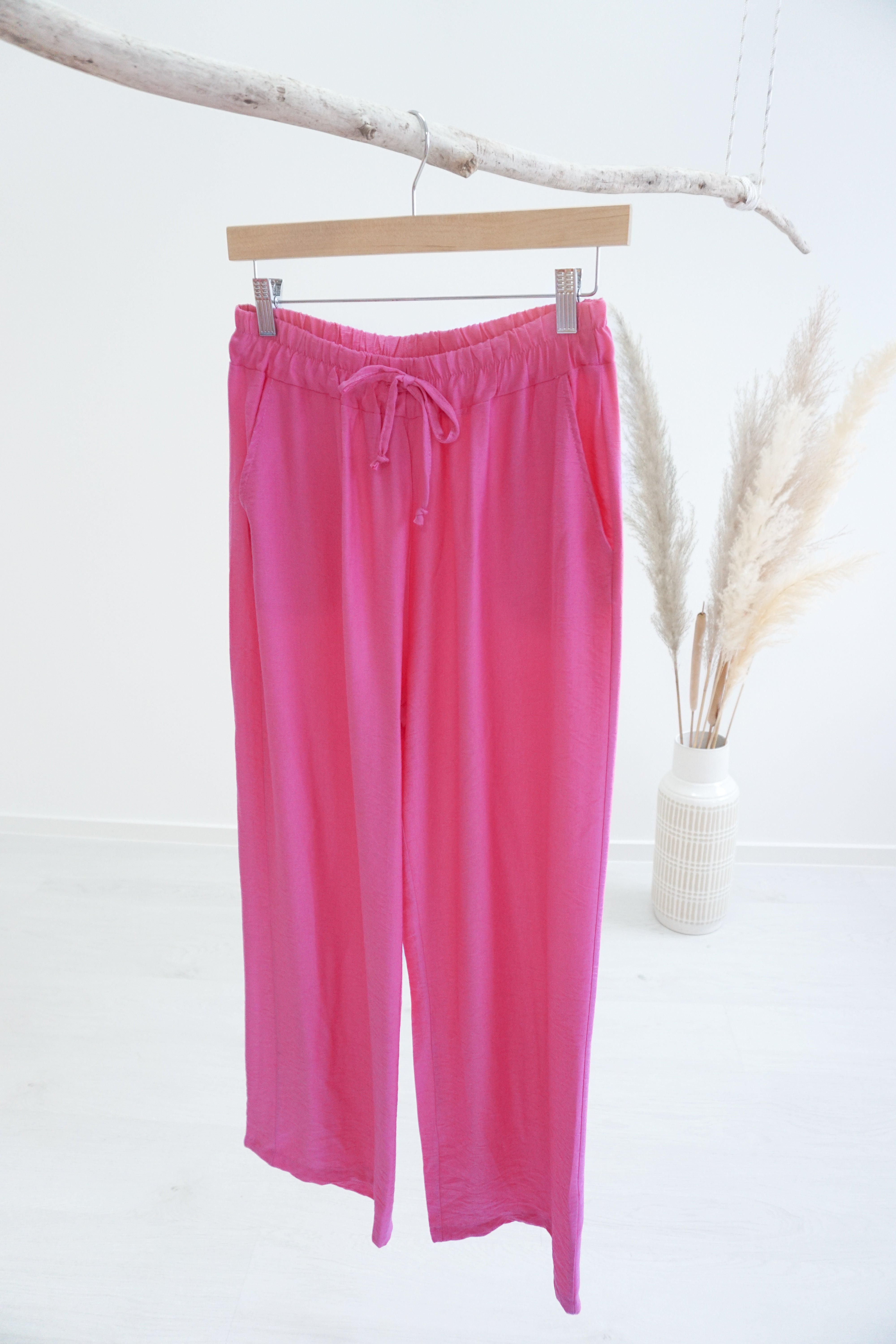 Lockere Stoffhose 11035 pink