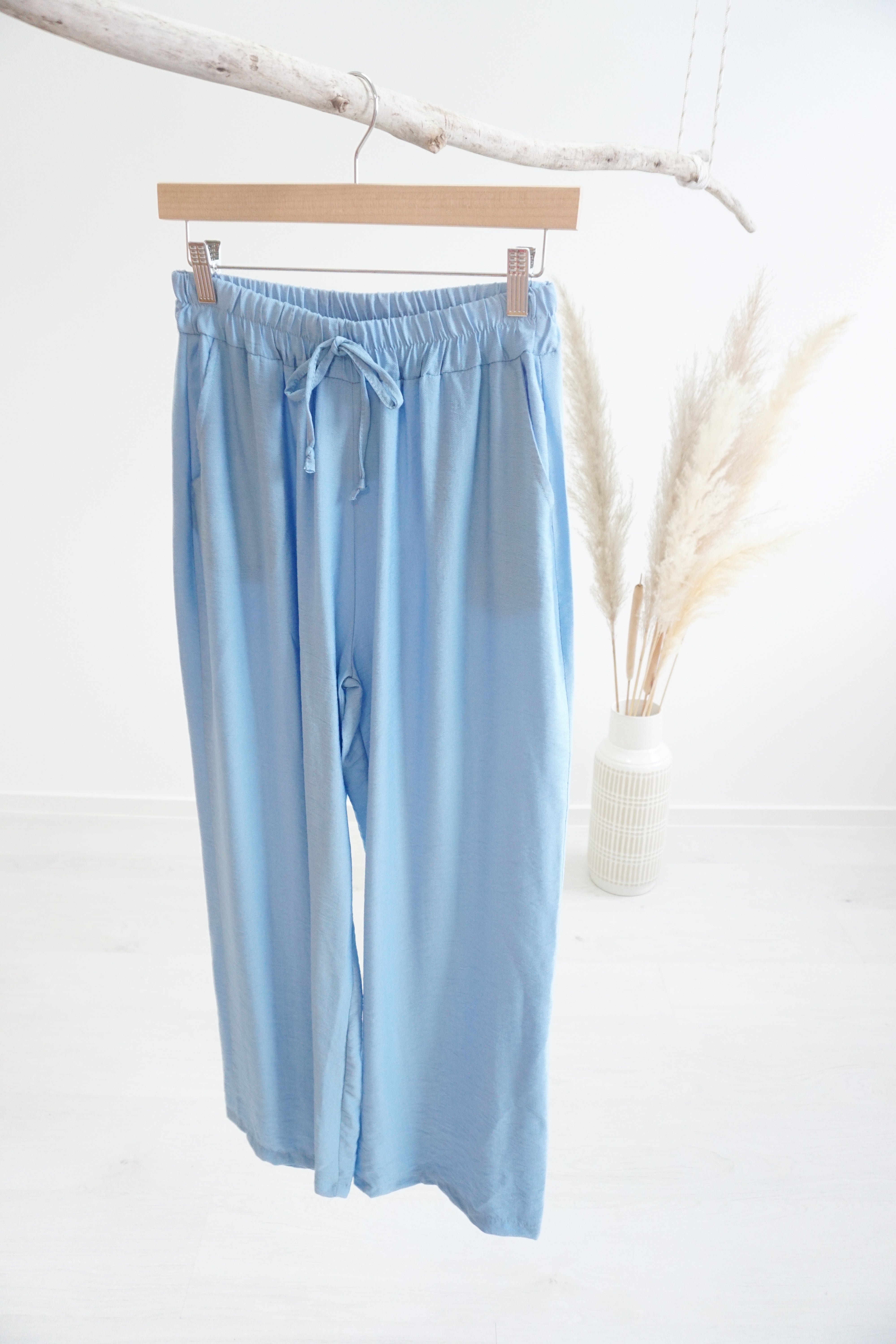 Lockere Stoffhose 11035 hellblau