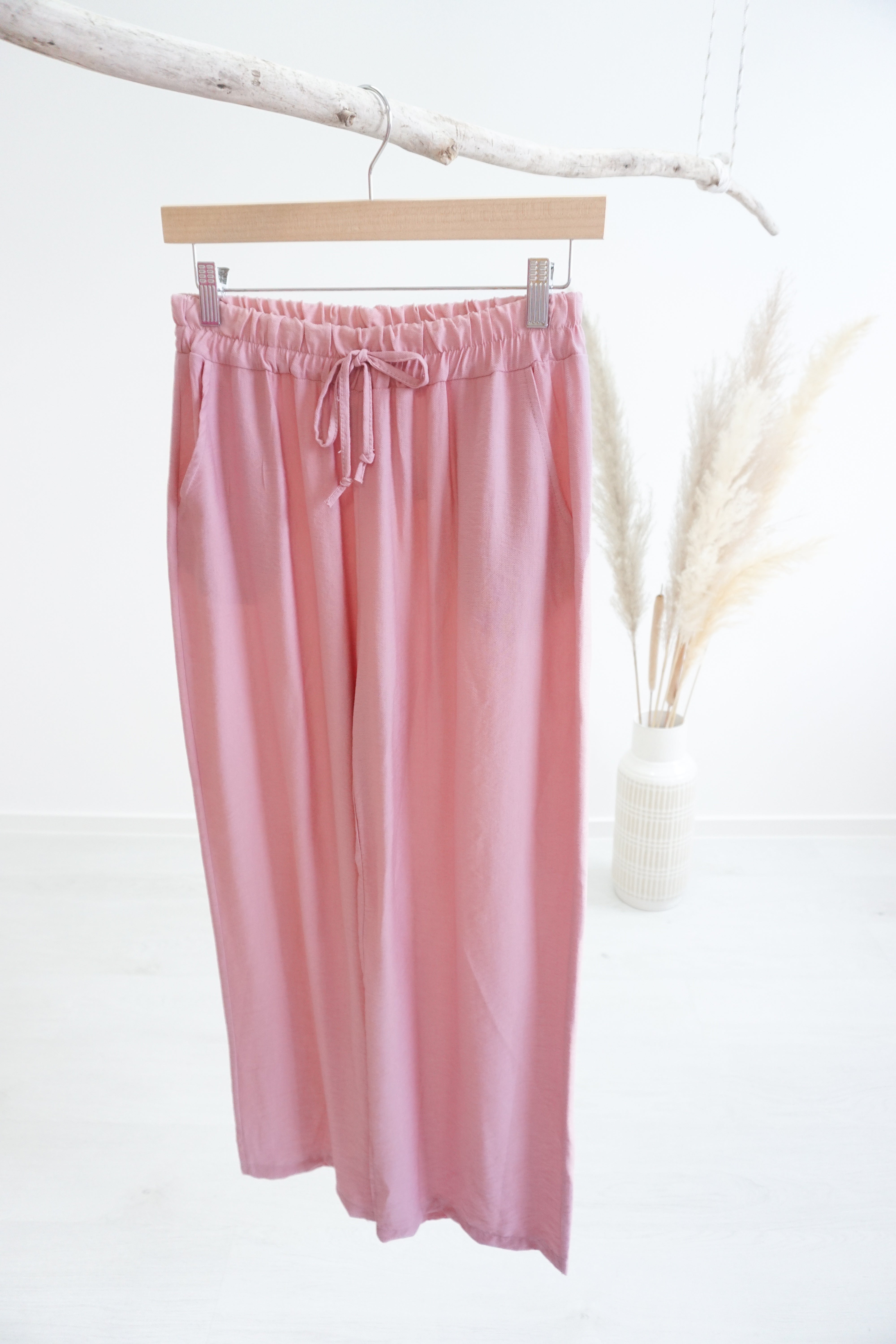 Lockere Stoffhose 11035 rose