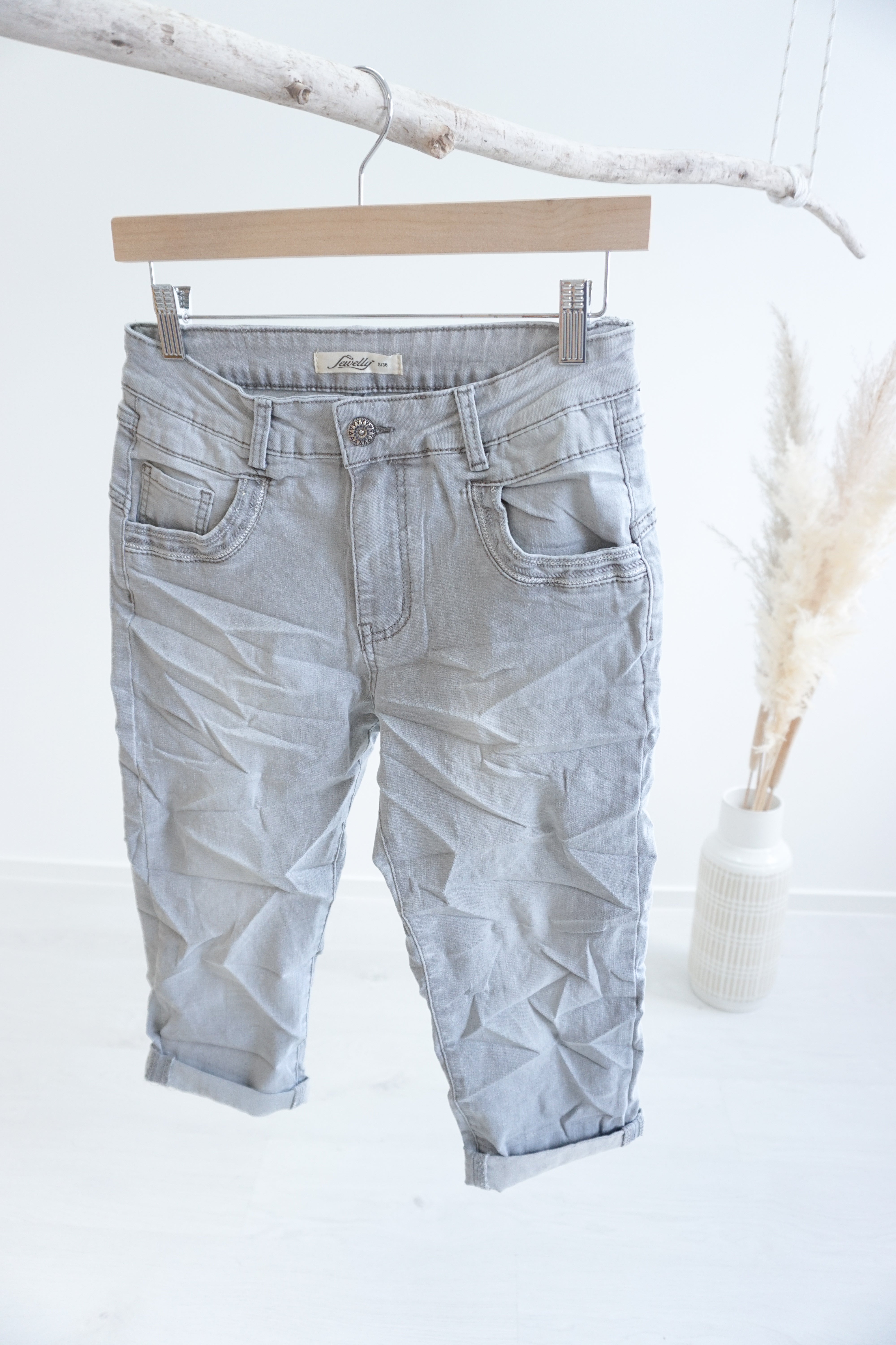 3/4 Jeans  210522 in grau