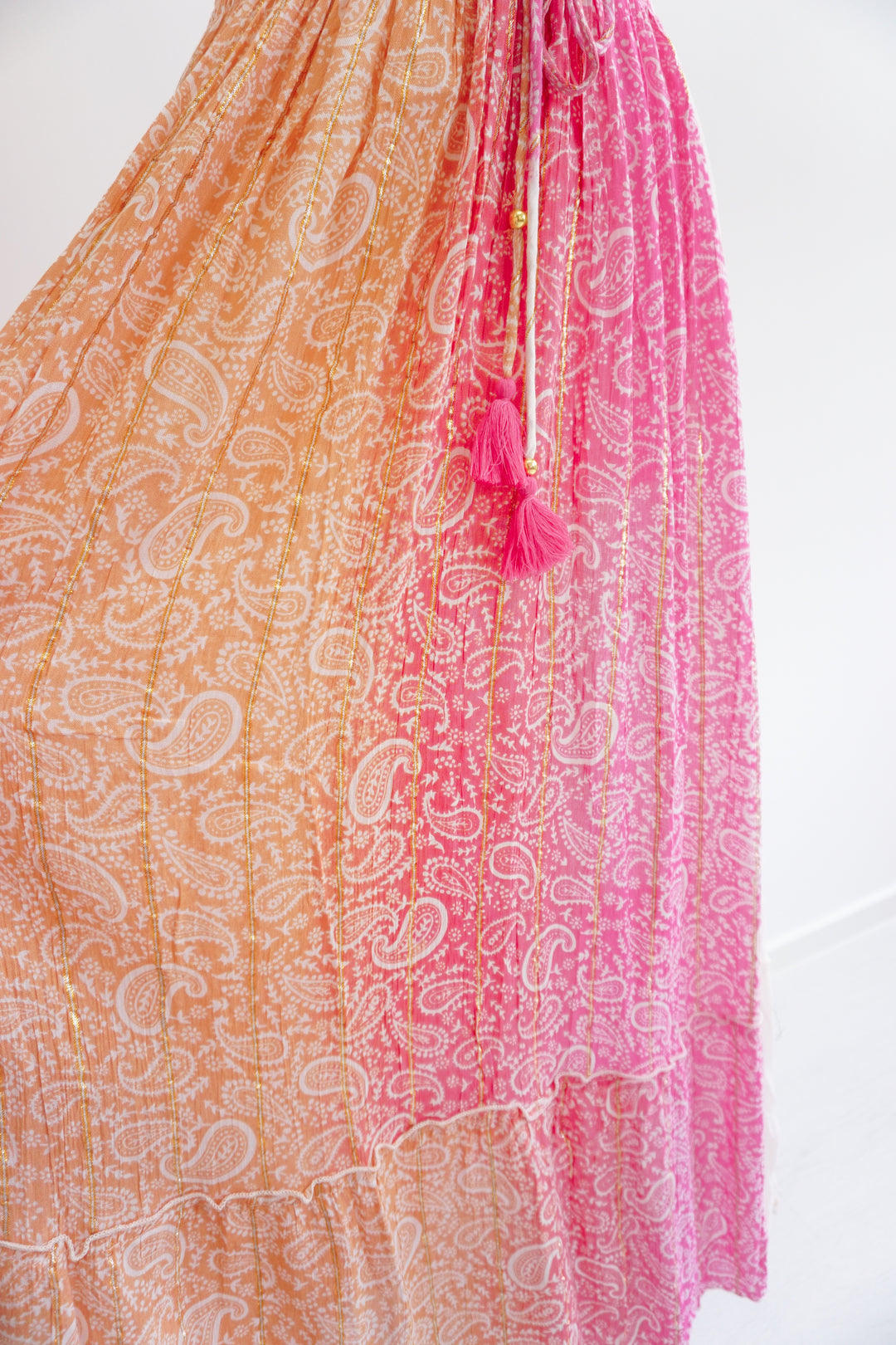 Verspieltes Kleid 11085 pink/orange