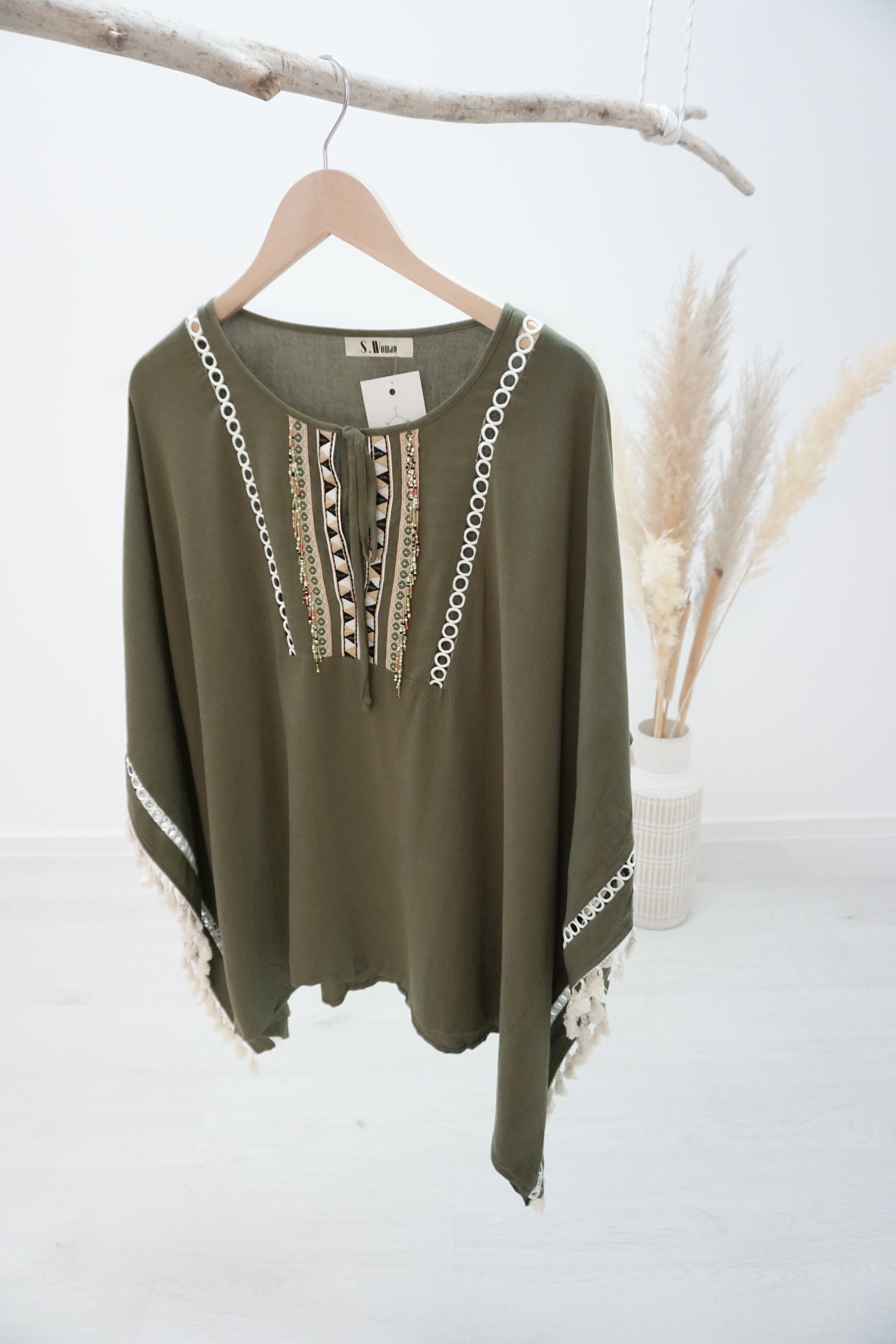 Poncho "indie" 112317 khaki