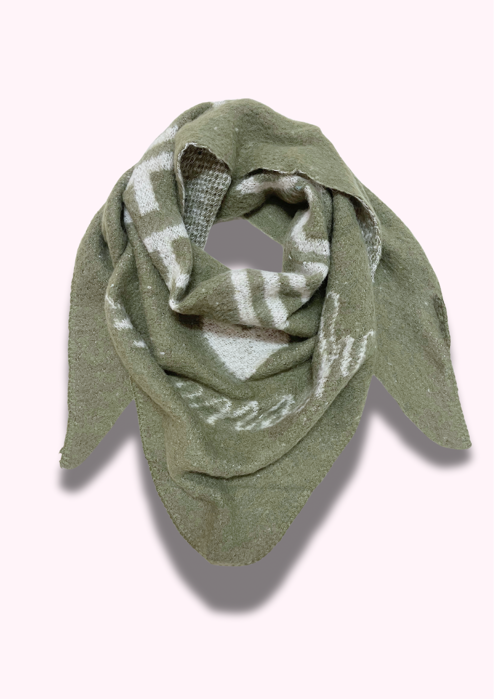 Dreiecksschal "Lieblingsmensch" Khaki