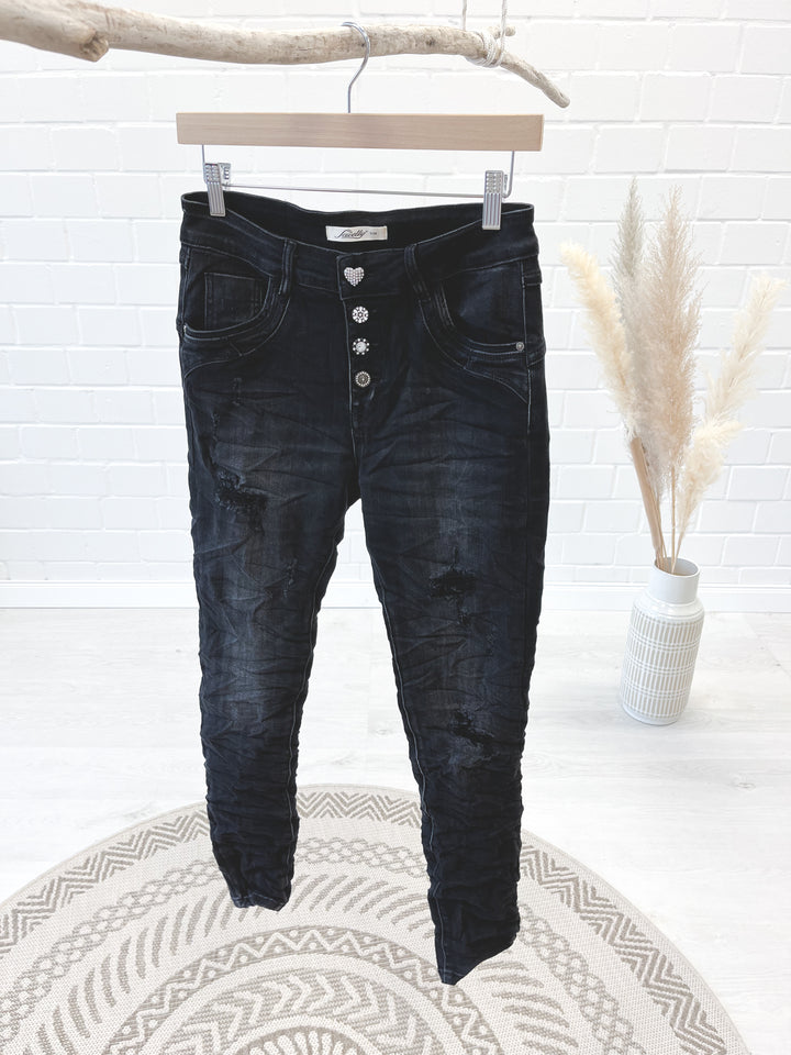 Jeans mit unterlegten Rissen 05201